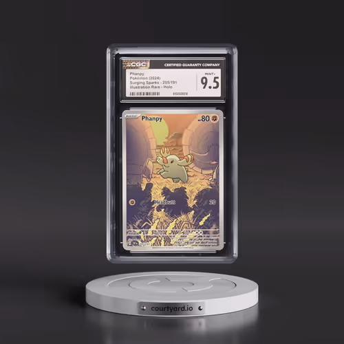 2024 Pokémon Ssp EN-Surging Sparks #205 Phanpy - Illustration Rare (CGC 9.5 MINT+)