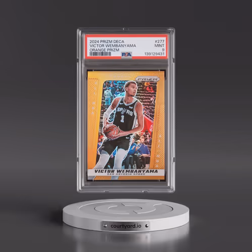 2024 Panini Prizm Deca #277 Victor Wembanyama - Orange Prizm (PSA 9 MINT)