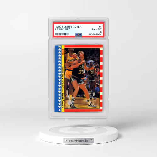 1987 Fleer Sticker #4 Larry Bird (PSA 6 EX-MT)
