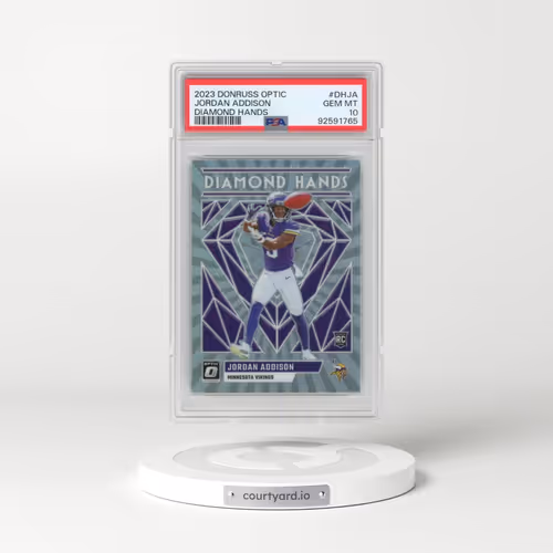 2023 Panini Donruss Optic Diamond Hands #DHJA Jordan Addison (PSA 10 GEM MINT)