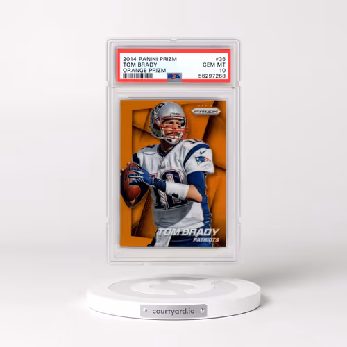 2014 Panini Prizm #36 Tom Brady - Orange Prizm (PSA 10 GEM MINT)