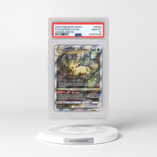 2023 Pokémon Sword and Shield Crown Zenith #GG35 Leafeon Vstar - Full Art (PSA 10 GEM MINT)