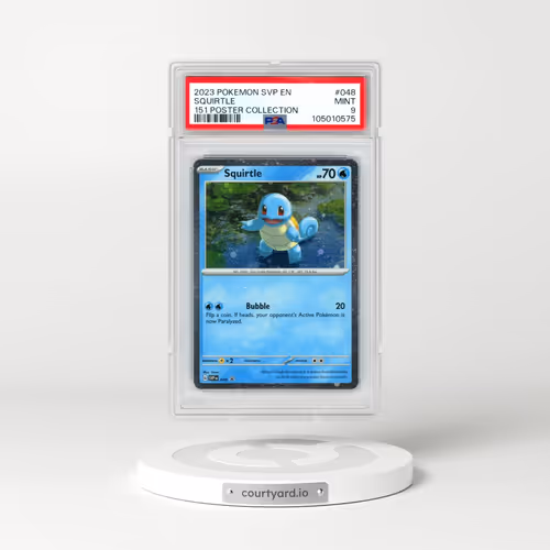 2023 Pokémon Svp EN-SV Black Star Promo #048 Squirtle - 151 Poster Collection (PSA 9 MINT)