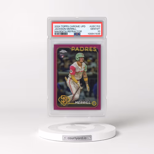 2024 Topps Chrome Update #USC153 Jackson Merrill - Magenta Refractor (PSA 10 GEM MINT)