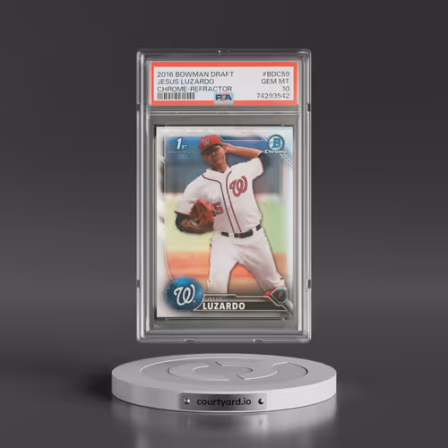 2016 Bowman Draft #BDC59 Jesus Luzardo - Chrome-Refractor (PSA 10 GEM MINT)