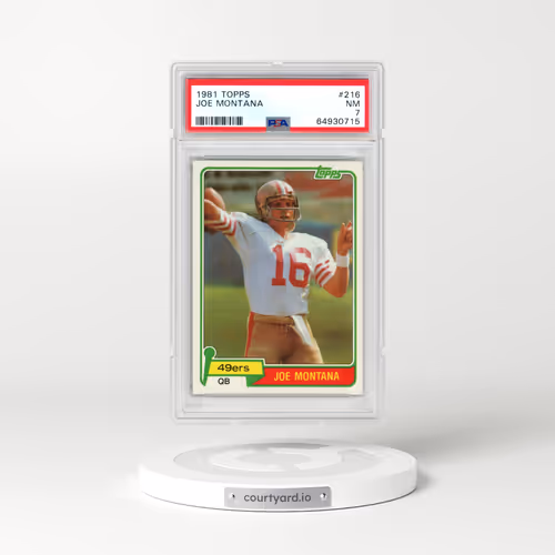 1981 Topps #216 Joe Montana (PSA 7 NM)