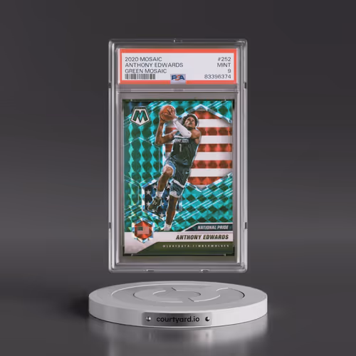 2020 Panini Mosaic #252 Anthony Edwards - Green Mosaic (PSA 9 MINT)