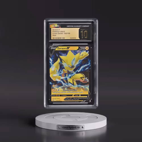 2023 Crown Zenith #053/159 Zeraora V - Holo (CGC 10 PRISTINE)