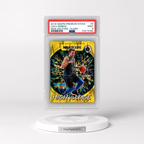 2019 Panini Hoops Premium Stock High Voltage #9 Luka Doncic - Flash (PSA 9 MINT)