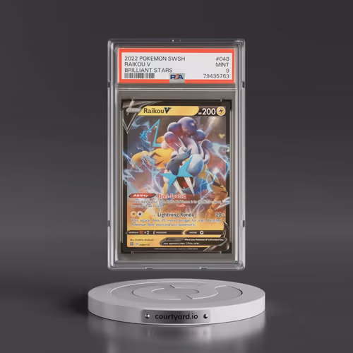 2022 Pokémon Sword & Shield Brilliant Stars #048 Raikou V - Holo (PSA 9 MINT)