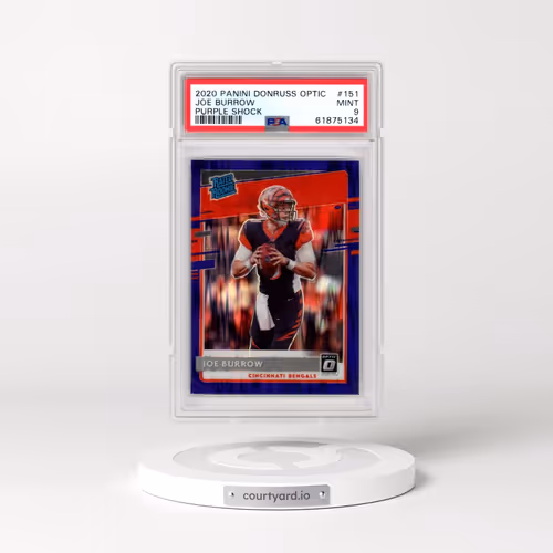 2020 Panini Donruss Optic #151 Joe Burrow - Purple Shock (PSA 9 MINT)
