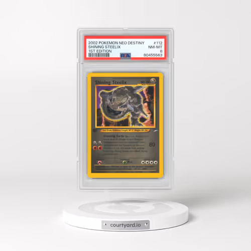 2002 Pokémon Neo Destiny #112 Shining Steelix - 1st Edition Holo (PSA 8 NM-MT)