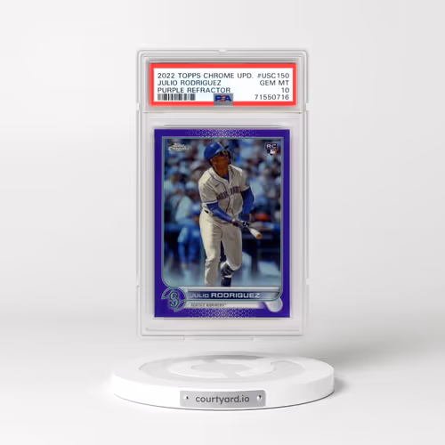 2022 Topps Chrome Update #USC150 Julio Rodriguez - Purple Refractor (PSA 10 GEM MINT)