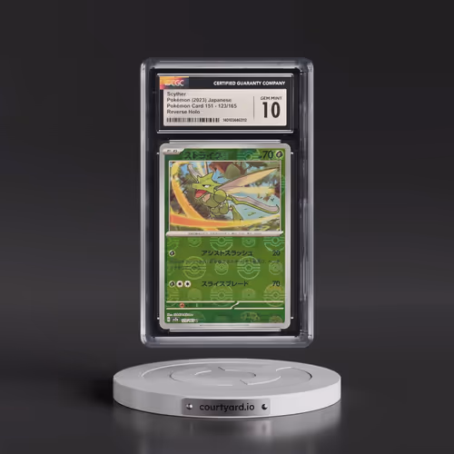 2010 Pokémon Card 151 #123/165 Scyther - Reverse Holo Poké Ball (CGC 10 GEM MINT)