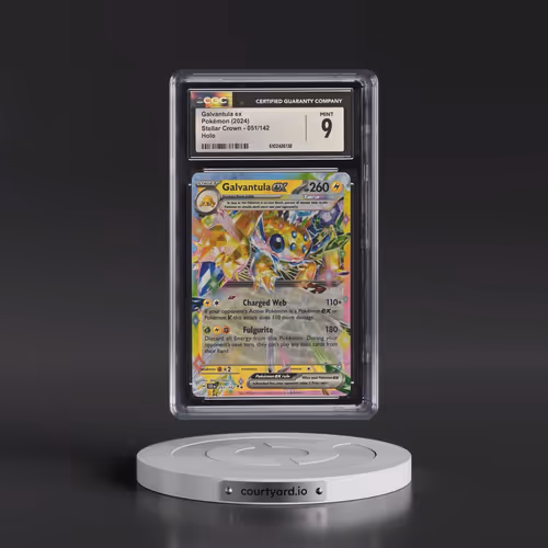 2024 Pokémon Scr EN-Stellar Crown #051 Galvantula EX - Holo (CGC 9 MINT)