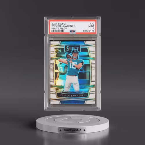 2021 Panini Select #43 Trevor Lawrence - White Prizm (PSA 9 MINT)