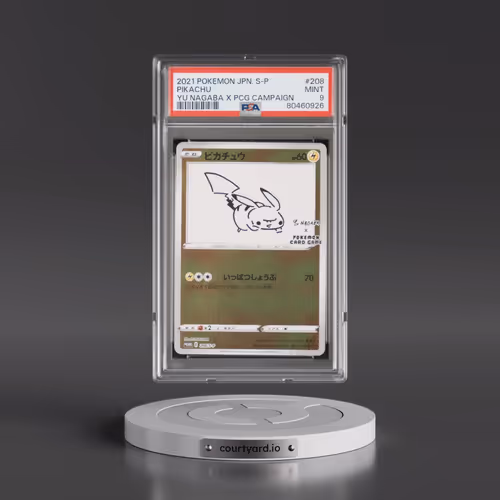 2021 Pokémon S Promo #208 Pikachu - YU Nagaba X Pokemon Card Game Campaign (PSA 9 MINT)