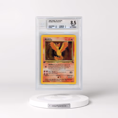 1999 Fossil #12 Moltres - 1st Edition Holo (BGS 8.5 NM-MT+)