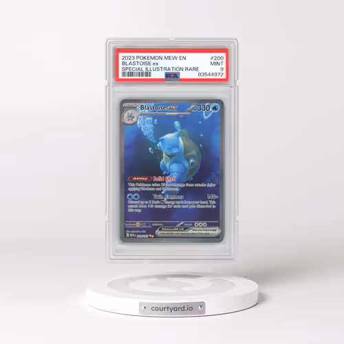 2023 Pokémon Mew EN-151 #200 Blastoise EX - Holo Special Illustration Rare (PSA 9 MINT)