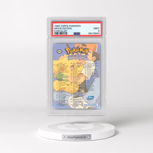 1999 Topps Pokémon the Movie Edt Movie Edition - Checklist (PSA 9 MINT)