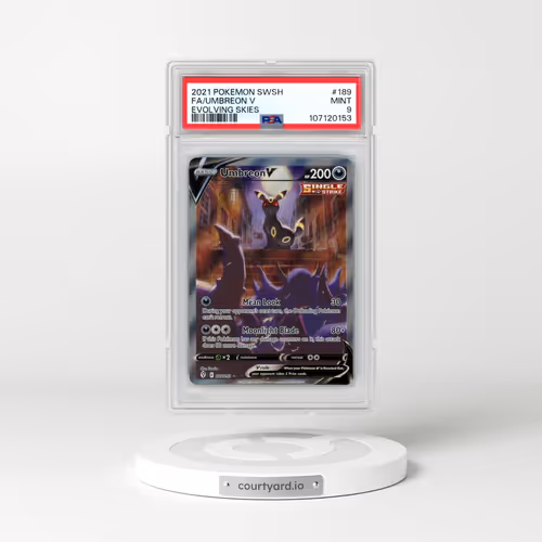 2021 Pokémon Sword & Shield Evolving Skies #189 Umbreon V - Holo Full Art (PSA 9 MINT)