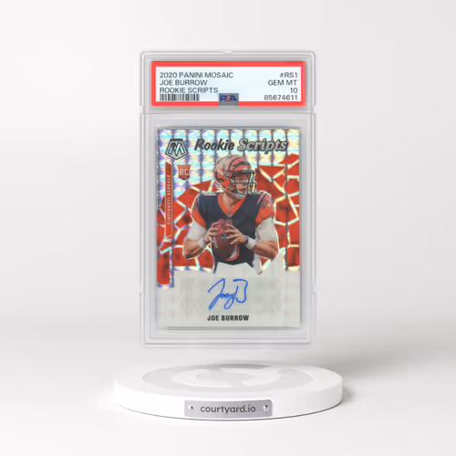 2020 Panini Mosaic Rookie Scripts #RS1 Joe Burrow (PSA 10 GEM MINT)