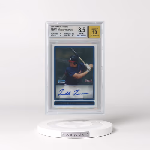 2009 Bowman Chrome Prospects #BCP101 Freddie Freeman - Autograph (BGS 8.5 NM-MT+)