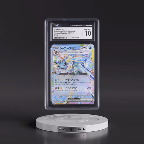 2024 Pokémon Sv8a-Terastal Fest EX #031 Vaporeon EX - Holo (CGC 10 GEM MINT)