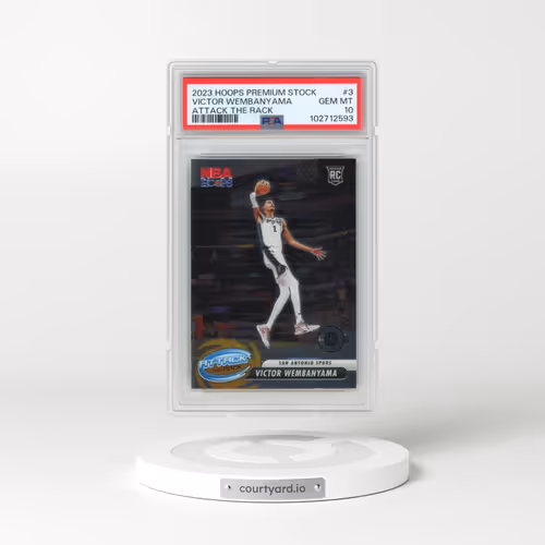 2023 Panini Hoops Premium Stock Attack the Rack #3 Victor Wembanyama (PSA 10 GEM MINT)