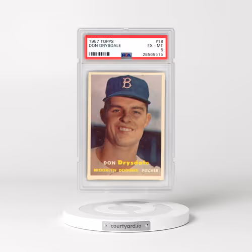 1957 Topps #18 Don Drysdale (PSA 6 EX-MT)
