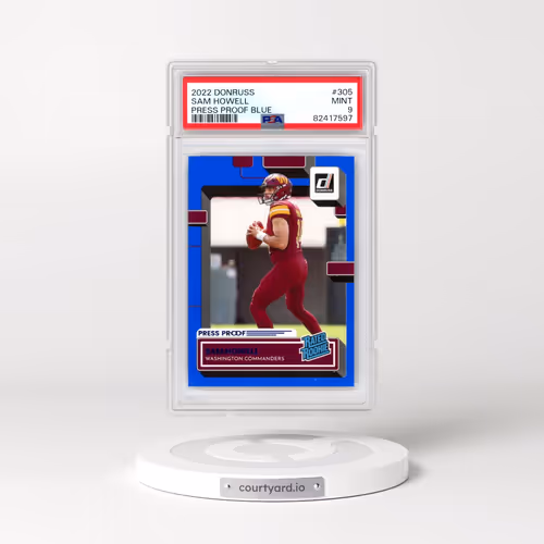 2022 Panini Donruss #305 Sam Howell - Press Proof Blue (PSA 9 MINT)