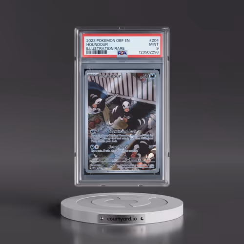 2023 Pokémon Obf EN-Obsidian Flames #204 Houndour - Illustration Rare (PSA 9 MINT)