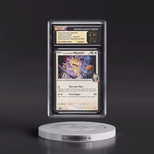 2025 Destined Rivals - DRI EN #149/182 Team Rocket's Meowth - Team Rocket's Mewtwo ex Box (Cosmos Ho