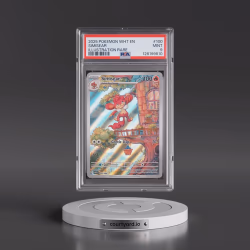 2025 Pokémon Wht EN-White Flare #100 Simisear - Illustration Rare (PSA 9 MINT)
