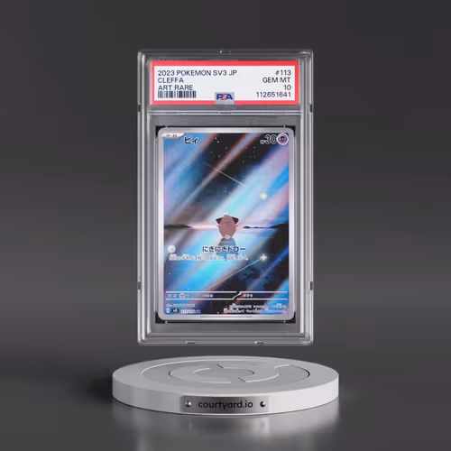 2023 Pokémon SV3-Ruler of the Black Flame #113 Cleffa - Art Rare (PSA 10 GEM MINT)