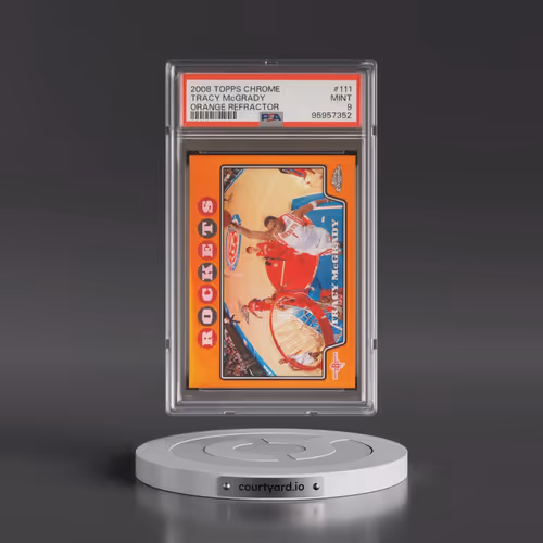 2008 Topps Chrome #111 Tracy McGrady - Orange Refractor (PSA 9 MINT)
