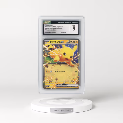 2024 Battle Academy #018/066 Pikachu ex - Pikachu ex Deck (CGC 9 MINT)