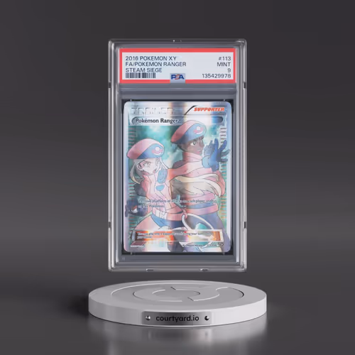 2016 Pokémon XY Steam Siege #113 Pokemon Ranger - Full Art (PSA 9 MINT)