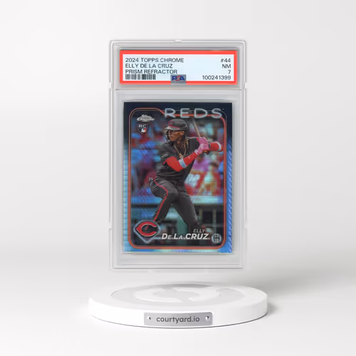 2024 Topps Chrome #44 Elly de La Cruz - Prism Refractor (PSA 7 NM)