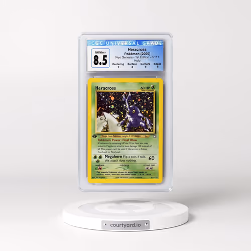 2000 Neo Genesis #6/111 Heracross - 1st Edition Holo (CGC 8.5 NM-MT+)