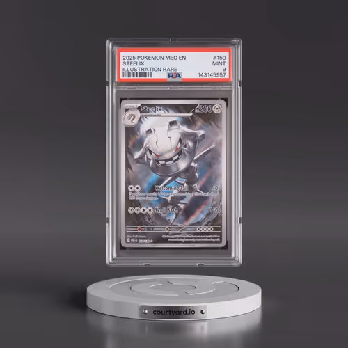 2025 Pokémon Meg EN-Mega Evolution #150 Steelix - Illustration Rare (PSA 9 MINT)