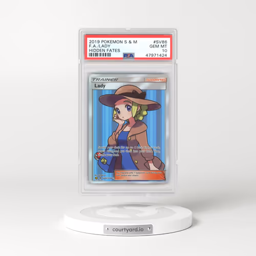 2019 Pokémon Sun & Moon Hidden Fates #SV86 Lady - Full Art (PSA 10 GEM MINT)