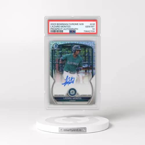 2023 Bowman Mega Box Chrome Prospect Autographs #LM Lazaro Montes (PSA 10 GEM MINT)