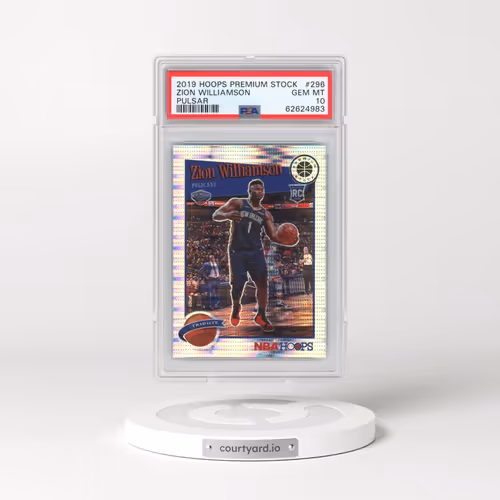 2019 Panini Hoops Premium Stock #296 Zion Williamson - Pulsar (PSA 10 GEM MINT)