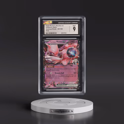 2025 Pokémon Dri EN-Destined Rivals #081 Team Rocket's Mewtwo EX - Holo (CGC 9 MINT)