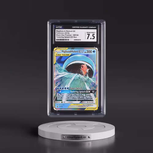 2019 Pokémon SM Black Star Promo #SM166 Magikarp & Wailord GX - Holo Towering Splash-GX Box (CGC 7.5