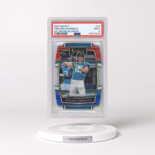 2021 Panini Select #43 Trevor Lawrence - Die-Cut Red/Blue Prizm (PSA 9 MINT)