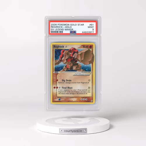 2006 Pokémon EX Legend Maker #91 Regirock - Holo Gold Star (PSA 9 MINT)