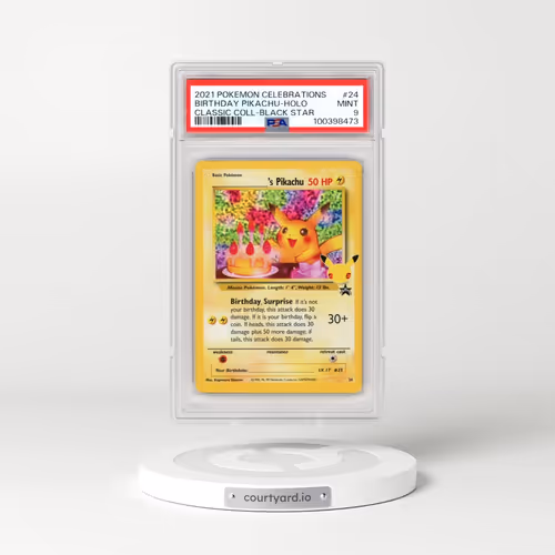 2021 Pokémon Celebrations Classic Collection #24 Birthday Pikachu - Holo (PSA 9 MINT)