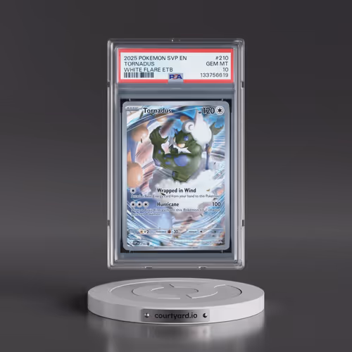2025 Pokémon Svp EN-SV Black Star Promo #210 Tornadus - White Flare Elite Trainer Box (PSA 10 GEM MI